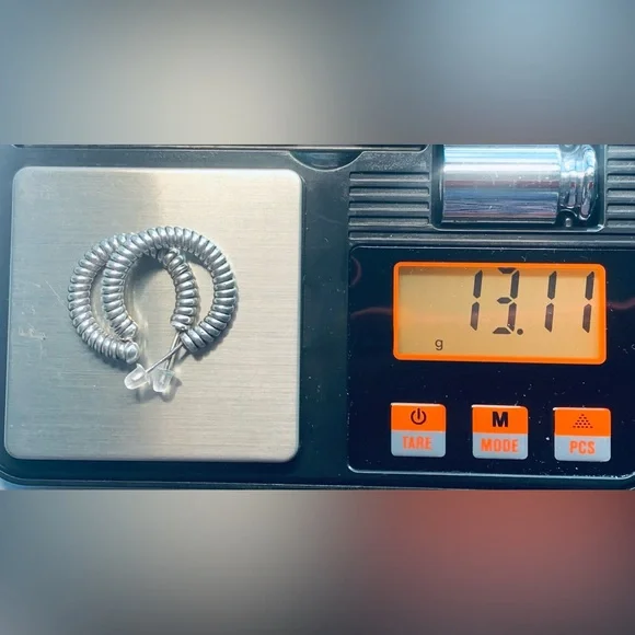 Silpada Rare HTF Sterling Silver Braided Wrapped Hoop Earrings on Posts - 1”